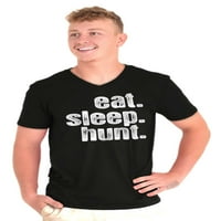 Jedite lov na spavanje Sportski lov sezona V-izrez T majice Muškarci Žene Brisco Marke 2x
