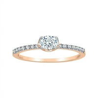 Dijamantni zaručnički prsten u zlatu od 14k ruža
