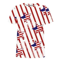 Ruimatai Muške košulje Summer Men Casual Okrugli izrez Popularno 3D digitalna zastava Štamparija Pulover