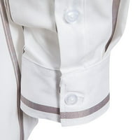 Leey-World Muns majica muško jesen i zimska modna casual prugasta džepna kašika za kvadrat TOPS Top