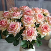 TRAYKNIK Umjetno cvijeće, lažni cvijet ruže sa listom vjenčanog bouquet party dekor