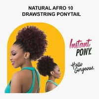 EBO Instant Pony sintetički otporan na toplinu Nerešeno String Ponytail Prirodni Afro 10