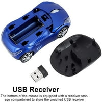 2.4GHz bežični miš Cool 3D sportski oblik automobila Ergonomski optički miševi sa USB prijemnikom za