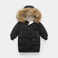Juebong baby dječaci djevojke kapute zasebljuje zadebljana topla djeca dolje kaput zimski kapuljač dugi