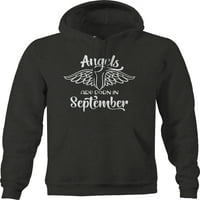 Anđeli su rođeni u septembru rođendan pulover dukserice srednje tamno siva