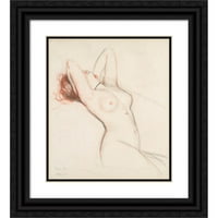 Paul César Helleu Crna Ornate Wood uramljena dvostruka matted muzejska umjetnost Print pod nazivom -