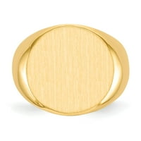 14k žuto zlatni prsten bend potpisni 18.0x Otvoreni leđa muške, veličine 8