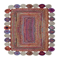 Ručno rađeni skelopirani multicolor JUTE pamučni prolazni prolazni dekor blagovaonica tepih vanjski