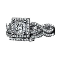 Ring i granični srebrni prsten američki umetnuti europski ženski modni prstenovi