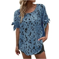Bluze za žene Dressy Ležerne leopard Print TOP SCOOP CATH CATHIER SHIrts Majice Ljetne trendi majice