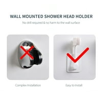 Rotirajte držač za tuš glavu Podesivi samoljepljivi tuš kabl montirani nosači ručni nosači tuša od nehrđajućeg čelika zamjena za tuširanje za kupatilo za kupaonicu