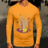 Muška majica Muškarci Ležerne prilike, Jesen Zimski dugi rukav o vrat košulja 3D tiskana majica TOP