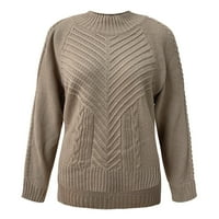 Caicj Womens Dukseri padaju plus veličina prevelizirani džemper za žene lagane boje blok pulover džemperi