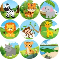 Zoološki naljepnica za životinje Jungle Friends perforirani po rolu za dječju zabavu