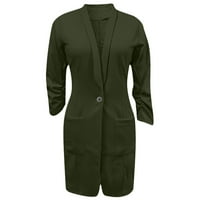 Žene kapute Cleaming Casual Blazer jakne sa čvrstim sa pokucama obojenim dugim rukavima za poslovne