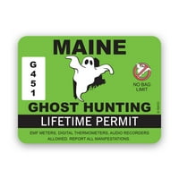 Maine Ghost Lov dozvola Naljepnica naljepnica - samoljepljivi vinil - otporan na vremenske uvjete -