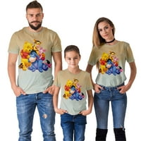 Winnie The Pooh majica Winnie Pooh grafički tisak kratkih rukava mladeći tees vrhovi, roditelj-dijete