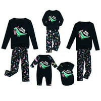 Porodični pidžami Podudaranje božićnih dinosaura za spavanje za bebe odraslih i djecu za odmor PJS set