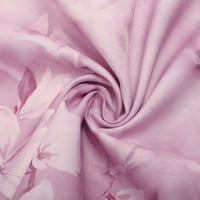 Ženska odjeća pada modni rever na vrhu otvorenog prednja rever plus veličina opruga lagana dugi vrhovi cvjetni ispis ulične odjeće ženske opružne bluze ružičaste s