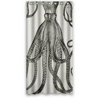 Greendecor crno-bijela hobotnica vodootporna tuš za tuširanje set s kukama za kupatilo veličine