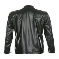 Felcia Women Black PU kožni blejzer jesen jakna s dugim rukavima Streetwear labav kaput