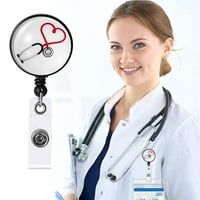 Kipliki Veleprodaja medicinske sestre Badge Love Stehoscope Easy-to-Buckle uvlačiva značka Easy-to-CERTIFER CERTICLE