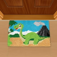 Dinosaurski setovi za kvake kukinja, rublje za vez ukras na vratima za igalu DIY prostirki setovi za pravljenje tepiha za kupine za kupine za odrasle djece