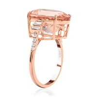 Iliana CT 7. G-H Clarity 18k Rose Gold Oval AAA morgatitni bijeli dijamantski zaručni prsten za žene