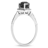 Star K Vintage Look Halo Veliki kruški oblik kreirao je safirni prsten u KT ružoj Gold Veličina 5. Ženska