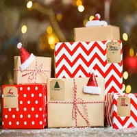 Roll Beautiful TAG naljepnice - Fine teksture Kraft papir, simpatični božićni stil poklon naljepnice za dom