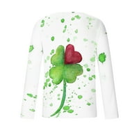 Promocija New Saint Patrick Muška majica s dugim rukavima Labav okrugli vrat Podloge Top Bluzes & Clearians
