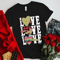 -Irl Valentines Dan Muške i žene kratki rukav Veliki majica Parovi vole Ljubav Print Ljeto Vrhunska odjeća