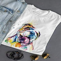 Pastell šareno englesko buldog majica žena -weekday najbolji dizajni, ženski 5x-veliki