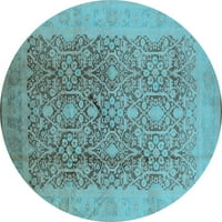 Ahgly Company u zatvorenom okruglu Orijentalno svijetlo plava tradicionalna područja područja, 6 'okrugla