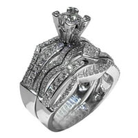 Ženska dijamantna kreativna valentinova na modu biti ružna dijamantna prstena zvonaste noseći ringprsten zvona - prstenaste prstene