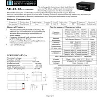 12V 12Ah zamjenska baterija za kontrolu Ademco Vista-128FBP - Pack