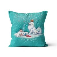 OZMMYAN Slatka soba Dekome kore za dekor Cushion Cover Božićni jastuk za ispisu Jastuk za bacanje jastuka