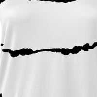 T majice za ženu Modna žena majica s dugim rukavima Ljetni tisak labavih bluza Prodaja ili klirens bijeli