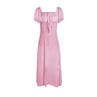 Petkort ženska haljina za žensku haljinu za žene izrezane midi haljine plutane sunčeve haljine ružičaste,