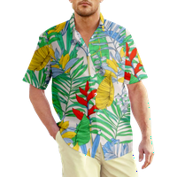 Flower Fashion Beach Print Majica Muškarci Majica kratkih rukava Havajski košulja TOP plaža, A-160