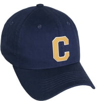 Daxton Classic 3D varsity bijeli neon Narančasta početna slova Baseball tata šešir, mornarice, slovo c