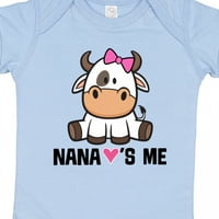 Inktastic Nana voli me devojka krava poklon baby girl bodysuit