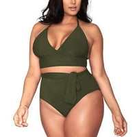 OcivieR ženska kupaći kostimi Tržeći puni kupaći kostimi Poziljna veličina visokog plus kupaćih kostimi s strukom Tankinis set