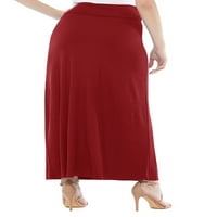 Ženska ležerna čvrsto sklopiva struka maxi suknja