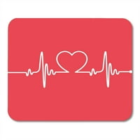 Crveno zdravlje Heartbeatni linijski linijski kardio ritam EKG kardiologija MOUSEPad Mouse Pad Mouse
