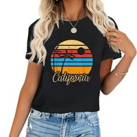 Kalifornijski zalazak sunca - Grunge istrošeni retro dizajn - klasična majica