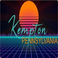 Kempton Pennsylvania Vinil Decal Stiker Retro Neon Design