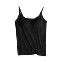 Safuny Women's Slim Basic Cisterna za čišćenje Sledena Scoop vrat Trendy Camisole Odjeća na plaži bez