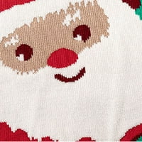 Dječji dječaci Djevojke Božićni pleteni džemper pulover Duks crtani Santa otac uzorak mališani