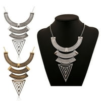 Ogrlica od koksera Creative Vintage trokut Dekor Legura ogrlica od ogrlice za žene